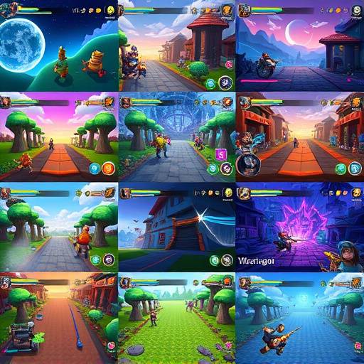 A collage of screenshots from various indie mobile games.