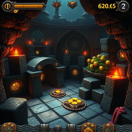 Screenshot from MysticRunes highlighting a challenging puzzle level.